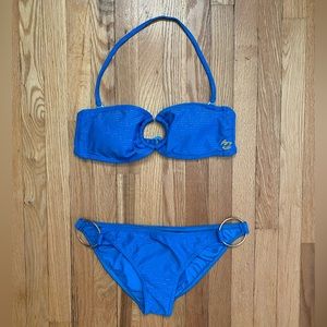 Billabong Women’s Blue Bandeau Halter Bikini Size Small
